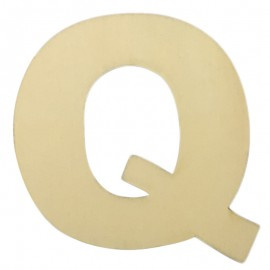 Houten plakletter Q