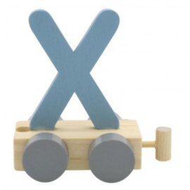 Treinletter X blauw