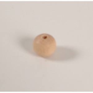 Blank houten kraal 15 mm.