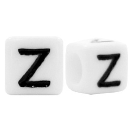Acryl letterkraal wit Z (vierkant)
