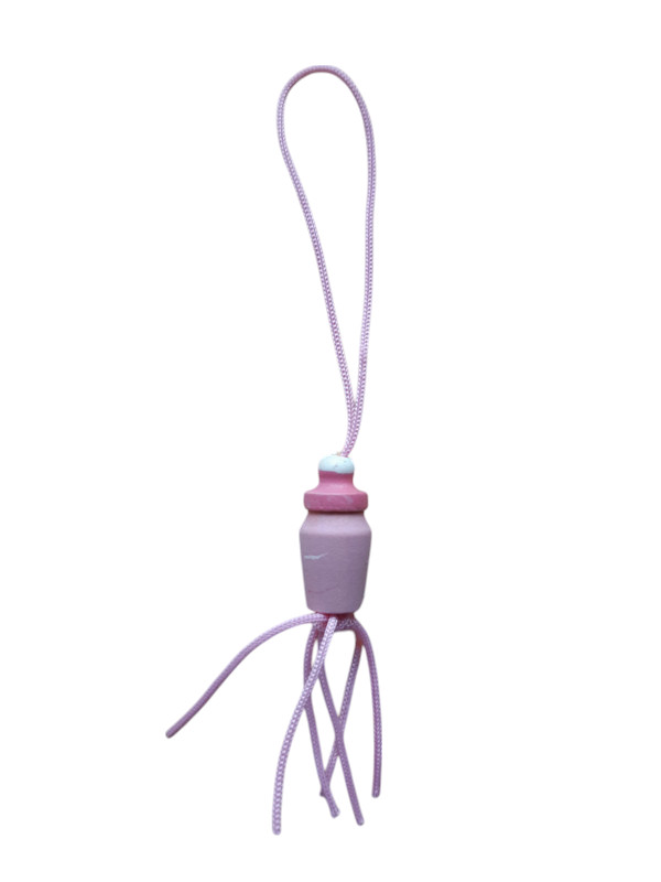 Gelukspoppetje baby flesje roze
