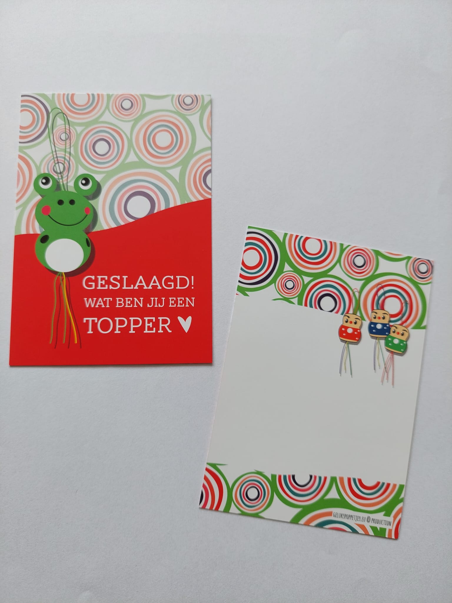 GESLAAGD gelukskaartje