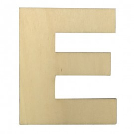 Houten plakletter E