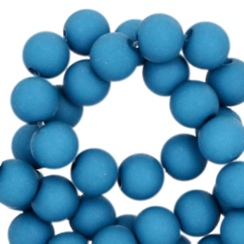 8 mm kraal van acryl cerulean blauw - 25 stuks