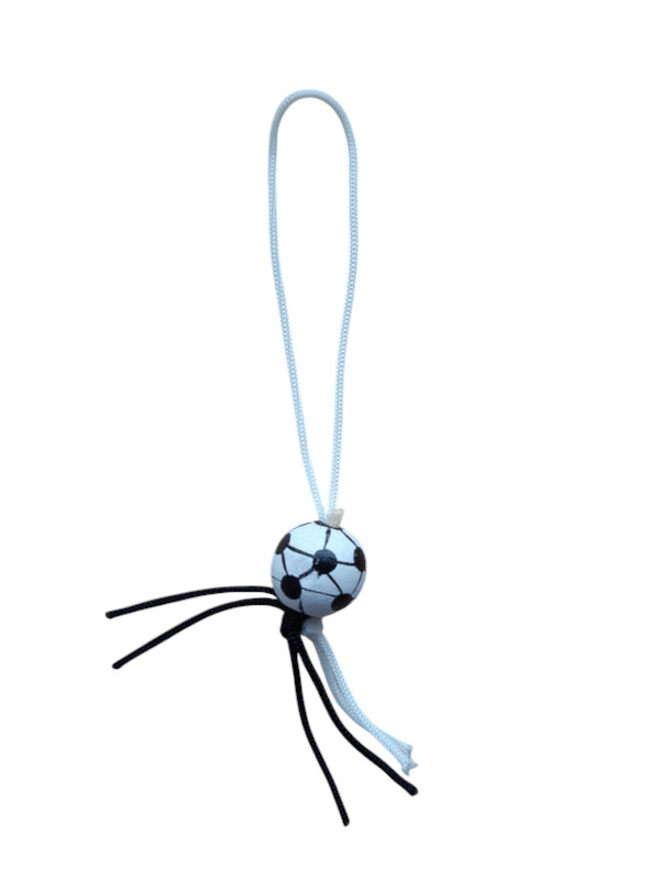 Gelukspoppetje voetbal zwart/wit
