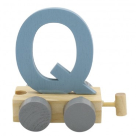 Treinletter Q blauw