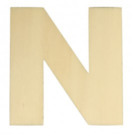 Houten plakletter N