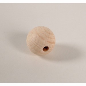Blank houten kraal 18 mm.