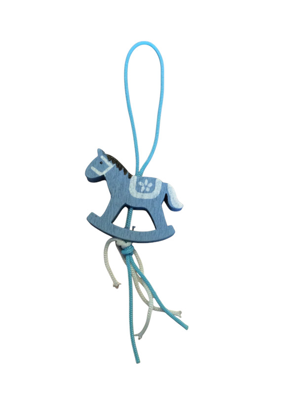 Gelukspoppetje hobbelpaard blauw
