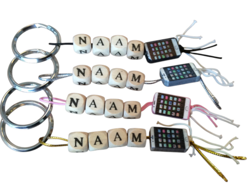 Naamsleutelhanger smartphone