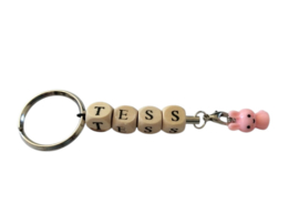Naamsleutelhanger konijn roze