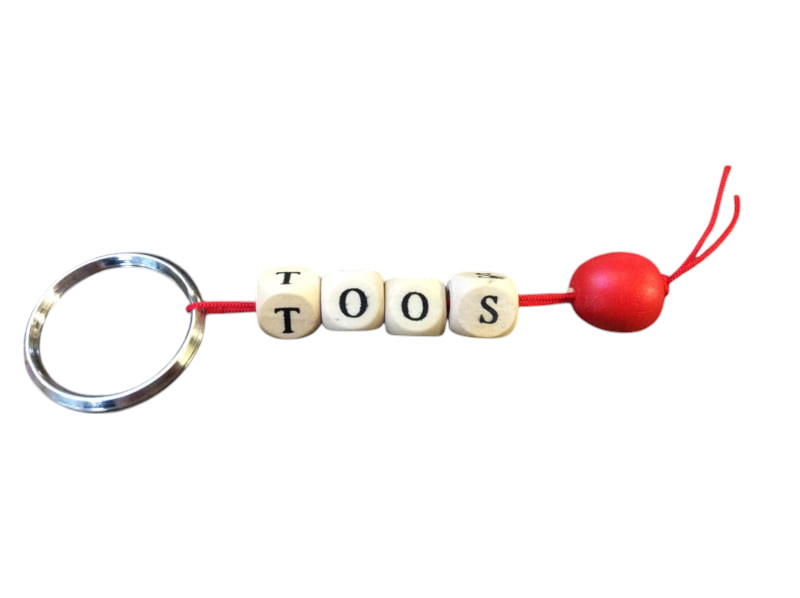 Naamsleutelhanger appel