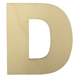 Houten plakletter D