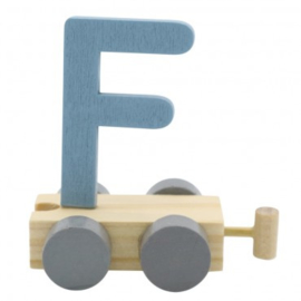 Treinletter F blauw