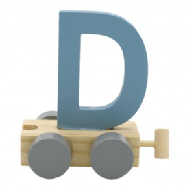 Treinletter D blauw