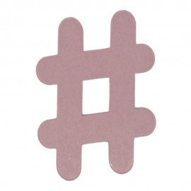 Houten kattenletter roze #