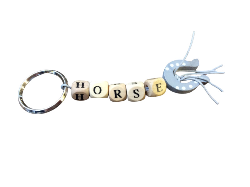 Naamsleutelhanger hoefijzer