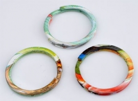 Metalen sleutelhanger ring multicolor