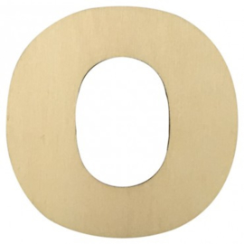 Houten plakletter O