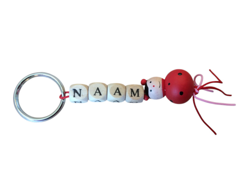 Naamsleutelhanger lieveheersbeestje XXL