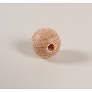 Blank houten kraal 25 mm.