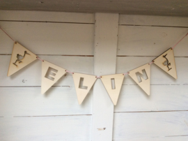 Houten vlagletters