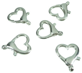 Metalen sleutelhanger hartvorming 26 mm.