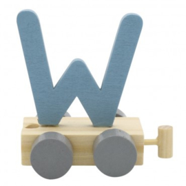 Treinletter W blauw