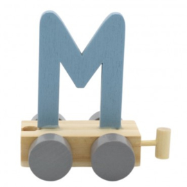 Treinletter M blauw