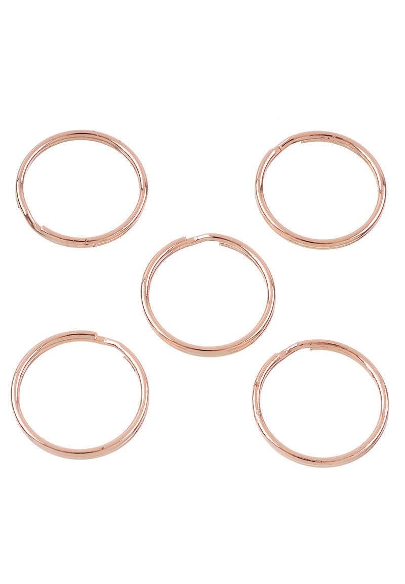 Metalen sleutelhangerring rose goudkleur 25 mm.