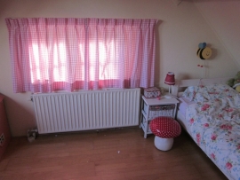Gordijnen 1 cm ruit roze