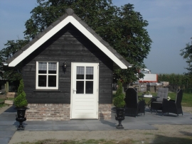 Siergordijntjes zwart/wit geruit