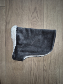 (V) Hobbyhorse dekentje donkergrijs/off-white
