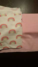 Dekbedovertrekset regenboog met roze