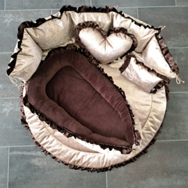 Set rond Jovano velvet croco met satijnen ruche