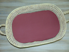 (V) Aankleedmand met matras en hoes brique