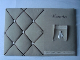 Memobord naturel/crème/bruin