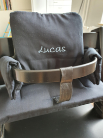 Stokke Tripp Trapp kussenset donkerblauw met naam