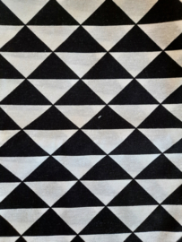 Canvas kleine driehoeken zwart/wit