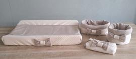 Set aankleedkussenhoes, 2 commodemandjes en een billendoekjeshoes tricot diamond