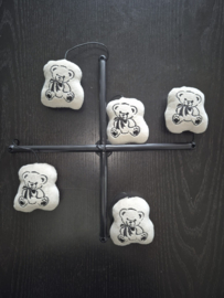 Set bekleding boxmobiel met geborduurde beertjes nicky velours