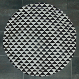 Boxkleed rond zwart/wit/ster