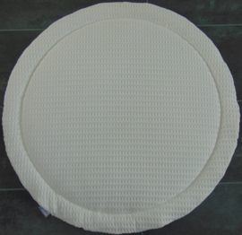 Boxkleed rond wafelkatoen/grove wafelkatoen