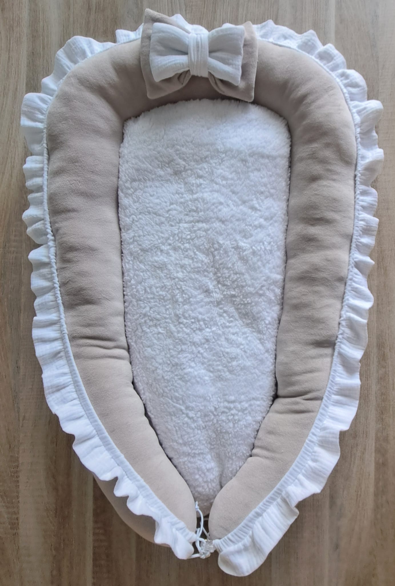Inlegger voor babynestje teddy katoen