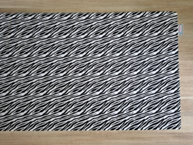Kussen småstad bank zebraprint zwart/wit 180 x 50 cm