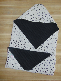 Omslagdoek  grove wafelkatoen/poplin triangel