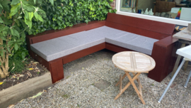 2 tuinbankkussens licht taupe gemeleerd