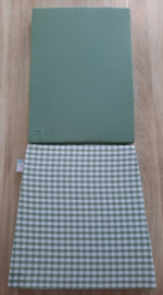 Kussenset schommelstoel ruit/uni