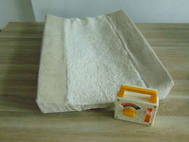 Aankleedkussenhoes nicky velours/teddy katoen