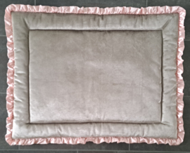 Boxkleed nicky velours/velvet croco met satijnen ruche